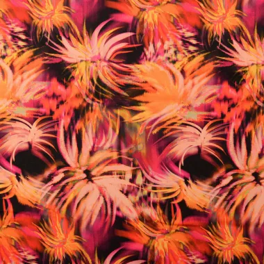 -Viscose stof - satijn - abstract - koraal - 26256-013 - Viscose stof - satijn - abstract - koraal - 26256-013