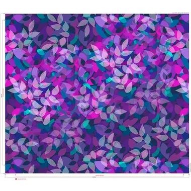 -Tricot stof - blaadjes - paars multi - KN1002-314 - Tricot stof - blaadjes - paars multi - KN1002-314