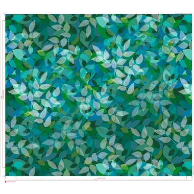 -Tricot stof - blaadjes - groen multi - KN1002-399 - Tricot stof - blaadjes - groen multi - KN1002-399