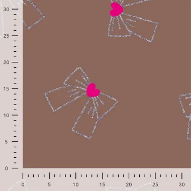 -Tricot stof - French Terry - glitter - strikjes - bruin - K24013-560 - Tricot stof - French Terry - glitter - strikjes - bruin - K24013-560