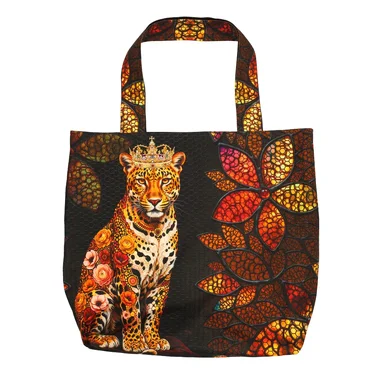 -Paneel stof - canvas paneel voor tas - golden leopard - KN10004 - Paneel stof - canvas paneel voor tas - golden leopard - KN10004
