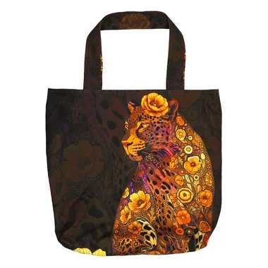 -Paneel stof - canvas paneel voor tas - golden leopard - KN10004 - Paneel stof - canvas paneel voor tas - golden leopard - KN10004