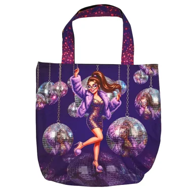-Paneel stof - canvas paneel voor tas - disco fever - KN10001 - Paneel stof - canvas paneel voor tas - disco fever - KN10001