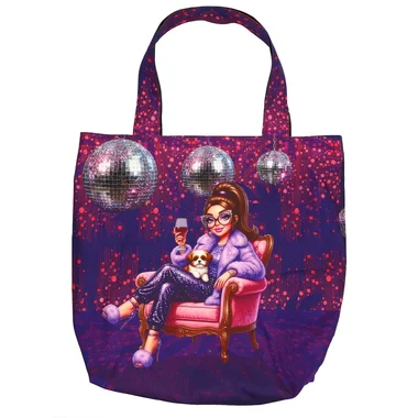-Paneel stof - canvas paneel voor tas - disco fever - KN10001 - Paneel stof - canvas paneel voor tas - disco fever - KN10001