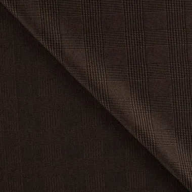 -Geruite stof - jacquard - prince de galles - donkerbruin - Q22903-580 - Geruite stof - jacquard - prince de galles - donkerbruin - Q22903-580