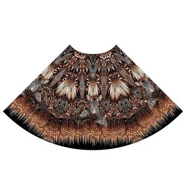 -Paneel stof - tricot paneel voor een rok - zebra safari - bruin - KN10011 - Paneel stof - tricot paneel voor een rok - zebra safari - bruin - KN10011