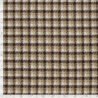 -Geruite stof - jacquard - brushed - donkerbruin - 26075-055 - Geruite stof - jacquard - brushed - donkerbruin - 26075-055
