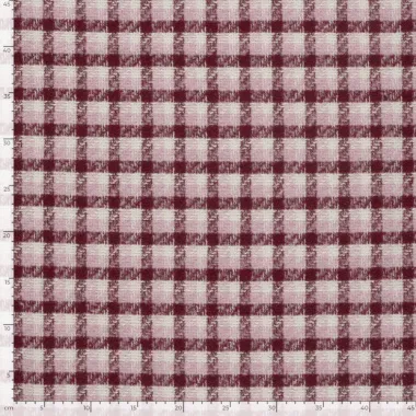 -Geruite stof - jacquard - brushed - bordeaux - 26075-018 - Geruite stof - jacquard - brushed - bordeaux - 26075-018