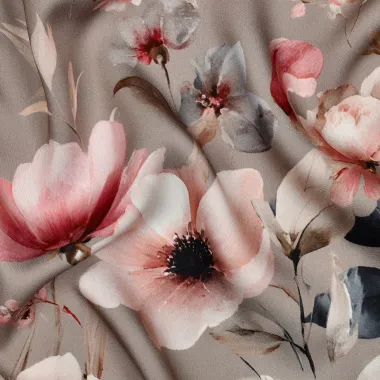 -Viscose stof - satijn - bloemen - lichtroze - 2229-001 - Viscose stof - satijn - bloemen - lichtroze - 2229-001