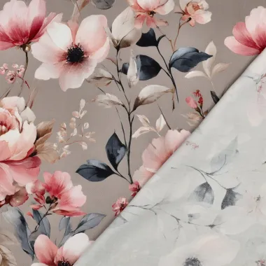 -Viscose stof - satijn - bloemen - lichtroze - 2229-001 - Viscose stof - satijn - bloemen - lichtroze - 2229-001