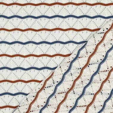 -Gebreide stof - jacquard - ajour - ecru - 4831-001 - Gebreide stof - jacquard - ajour - ecru - 4831-001