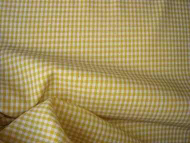 -Katoen stof - boerenbont mini ruitje (0,2 cm) - geel - 5581-035 op=op - Katoen stof - boerenbont mini ruitje (0,2 cm) - geel - 5581-035 op=op