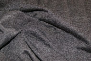 -Tricot stof - donkergrijs - gemeleerd - 5439-068 - Tricot stof - donkergrijs - gemeleerd - 5439-068