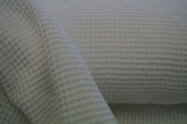 -Wafelkatoen stof - Wafeldoek - wit - 0267-001 - Wafelkatoen stof - Wafeldoek - wit - 0267-001