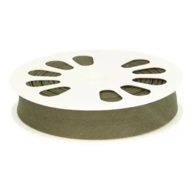 Katoenen band - Biasband legergroen (926)