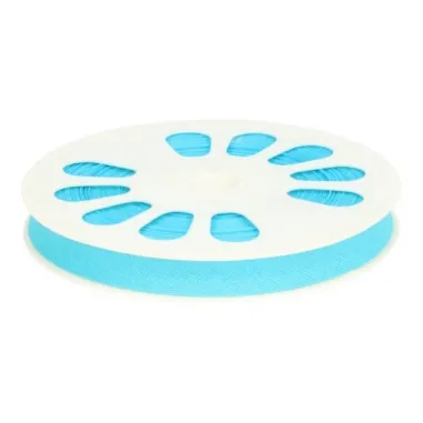 Katoenen band - Biasband licht turquoise (969)