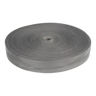 Effen uni kleur band - B 605032-002 Keperband grijs 3 cm