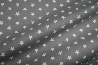 Ster motief stoffen - Katoen stof - little stars - grijs - 4955-013