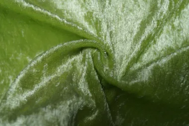Oeko-Tex stoffen - Velours de panne stof - lime - 5666-023