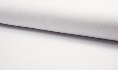 Aankleedkussen stoffen - Katoen stof - Gestepte tricot diamond - wit - 8242-050