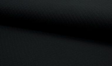 Decoratiestoffen - Katoen stof - Gestepte tricot diamond - zwart - 8242-069
