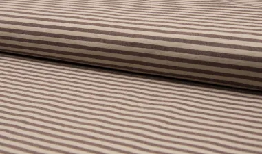 KC stoffen - Q11258-058 Jersey Bamboo Bengaline Streifen braun