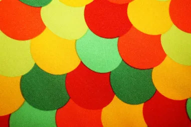 Polyester stoffen - Texture carnaval fantasie multi groen 9030-4
