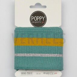 By Poppy - ByPoppy20 6564-003 Boord/Manchet Cuffs lurex mint/oker/zilver