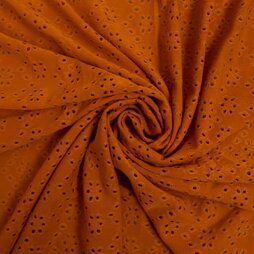 95% Polyester, 5% Elastan - KN20 16695-455 Jersey Lochstickerei orange