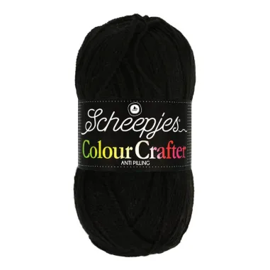 Bollen wol - Colour Crafter zwart 1680-1002 Ede