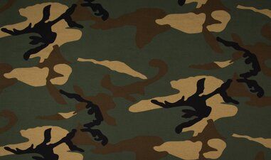 RS stoffen - RS0213-028 Jersey Spandex camouflage braun/grün