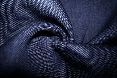 Blauwe gordijnstoffen - Polyester stof - Interieur- en gordijnstof - donkerblauw - 228322-I