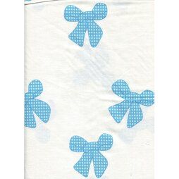 katoenen stoffen met print - Katoen stof - strik groot - turquoise - 940050-85