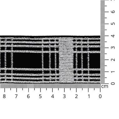 4 cm elastiek - Elastiek dubbelzijdig geblokt zilver 40mm (65747)