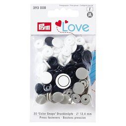 Druckknöpfe - Prym Love drukknopen donkerblauw/grijs/wit (393.008)