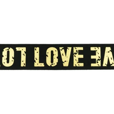 4 cm elastiek - Elastiek Love zwart/goud 4cm XET19-040-575