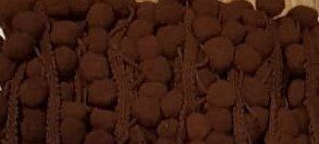 Bolletjes band* - Kaart 20 meter bolletjesband donkerbruin