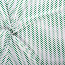 Katoenen stoffen met stipjes en balletjes - NB 5572-025 Katoen balletjes grasgroen