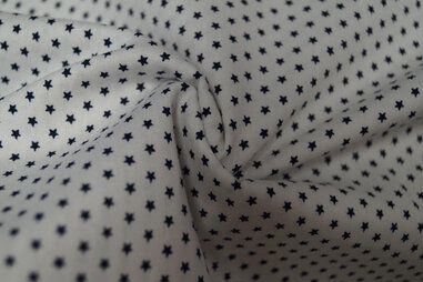 katoenen stoffen met ster - VH20 4962-102 Cotton mini stars blau