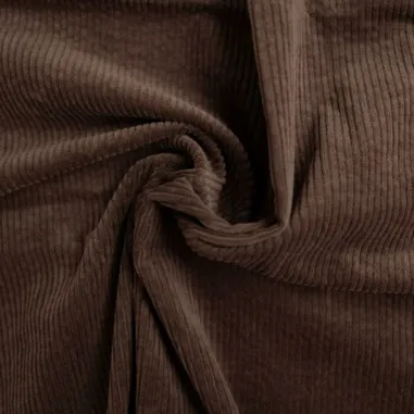 Bruine stoffen - Ribcord stof - stretch - bruin - 0779-100 op=op