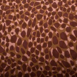 2021 - Polyester stof - Travel scatchy dots - terra - 16500-445