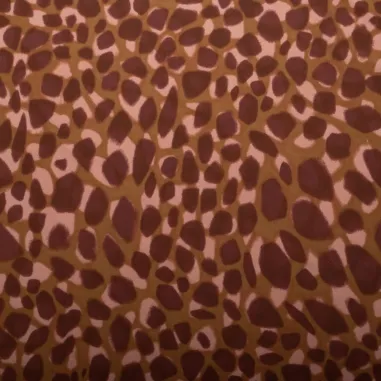 Polyester stoffen - Polyester stof - Travel scatchy dots - terra - 16500-445