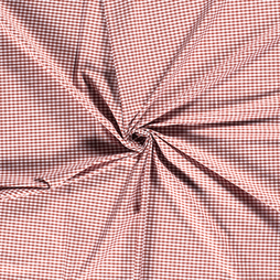 130gr/M² - Katoen stof - Boerenbont ruit (0,4 cm) - brique - 5582-056 op=op