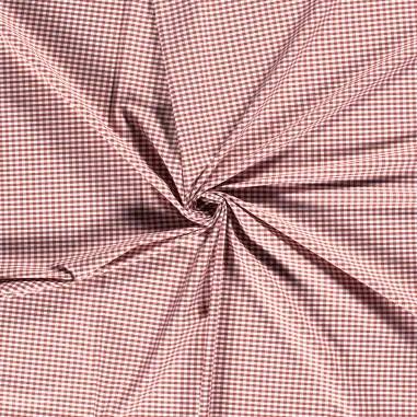 Aankleedkussen stoffen - Katoen stof - Boerenbont ruit (0,4 cm) - brique - 5582-056 op=op