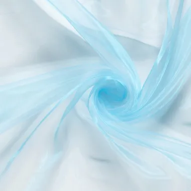 Goedkope stoffen - Organza stof - licht aquablauw - 4455-008