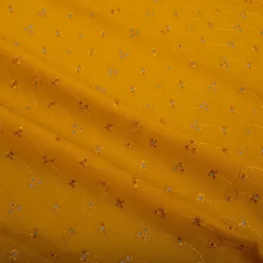 Broderie en Embroidery stoffen - Broderie stof - geel - 0157-584