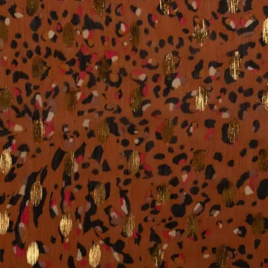 Terra - KN20/21 17461-445 Chiffon foil african leo terra