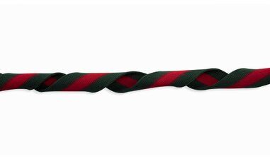 Sierband* - Galonband streep groen/rood 30mm (XSS11-027)