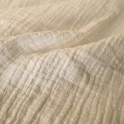 Interieurstoffen - Katoen stof - Linen baby cotton - wit - 0800-001