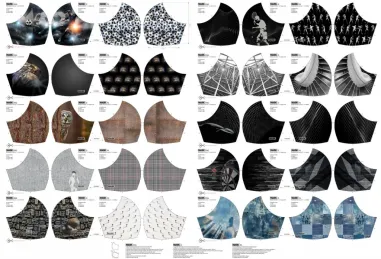 Multi stoffen - Katoen stof - mondkapjes paneel - multi - 16147